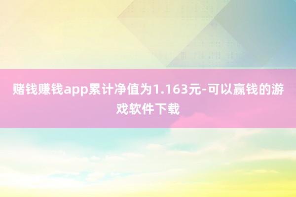 赌钱赚钱app累计净值为1.163元-可以赢钱的游戏软件下载