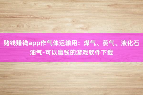赌钱赚钱app作气体运输用：煤气、蒸气、液化石油气-可以赢钱的游戏软件下载